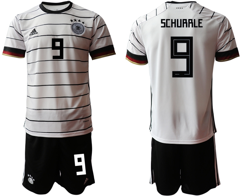 Men 2021 European Cup Germany home white #9 Soccer Jersey1